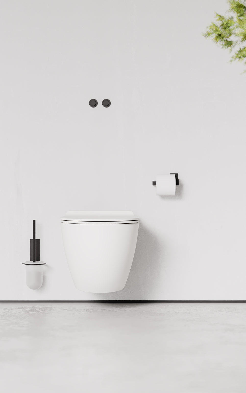 Toiletrulleholder - sort